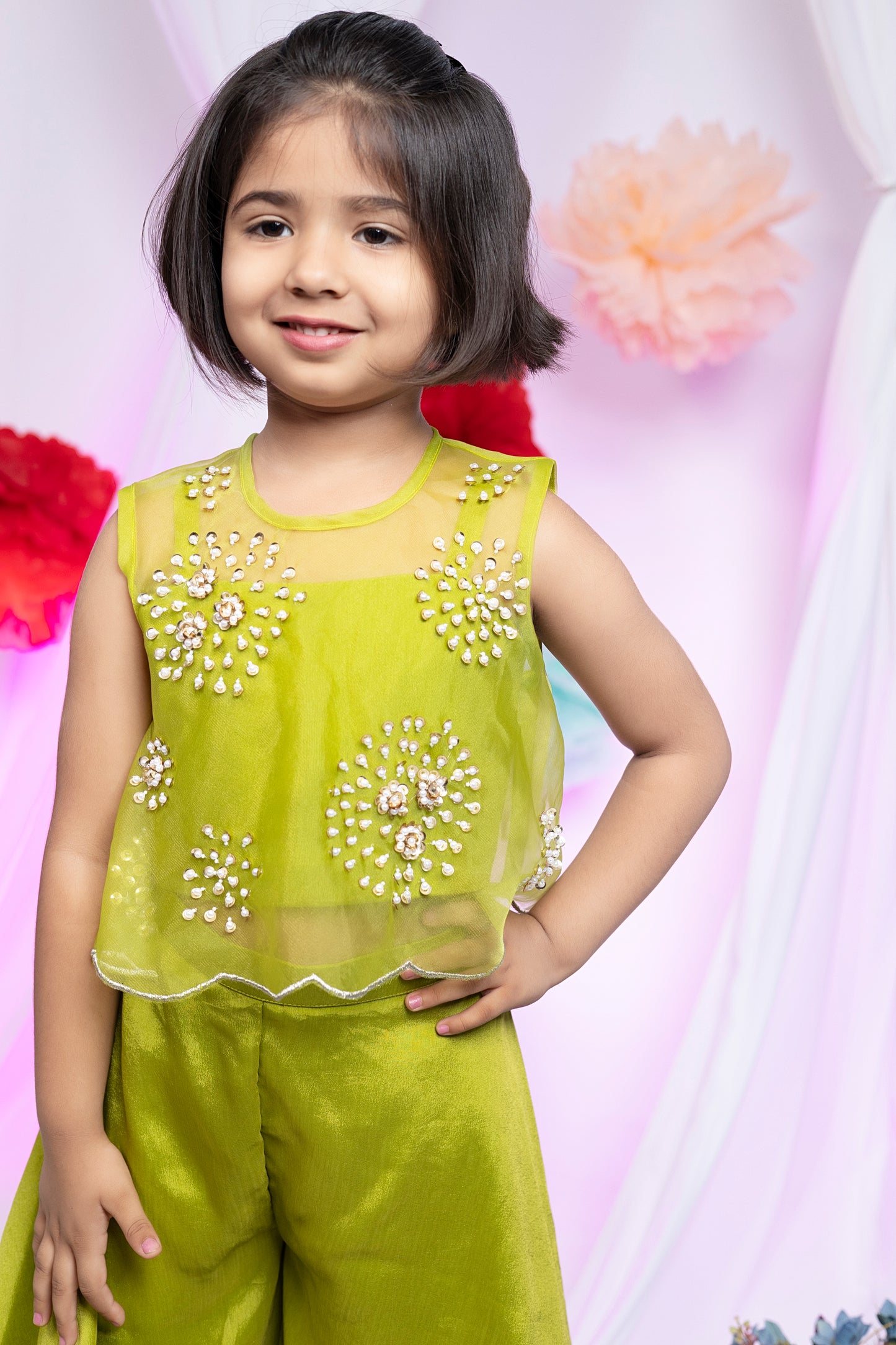 Pearl Glam Palazzo set