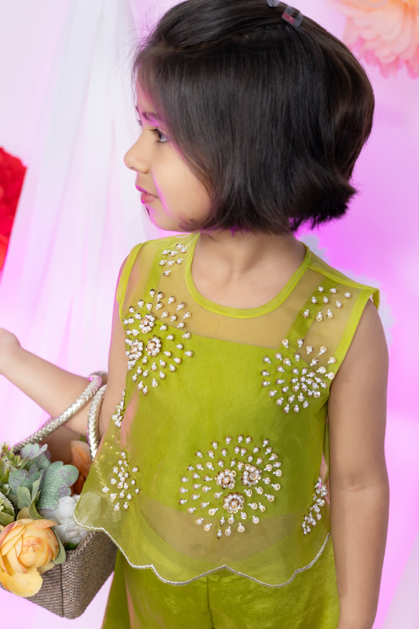 Pearl Glam Palazzo set