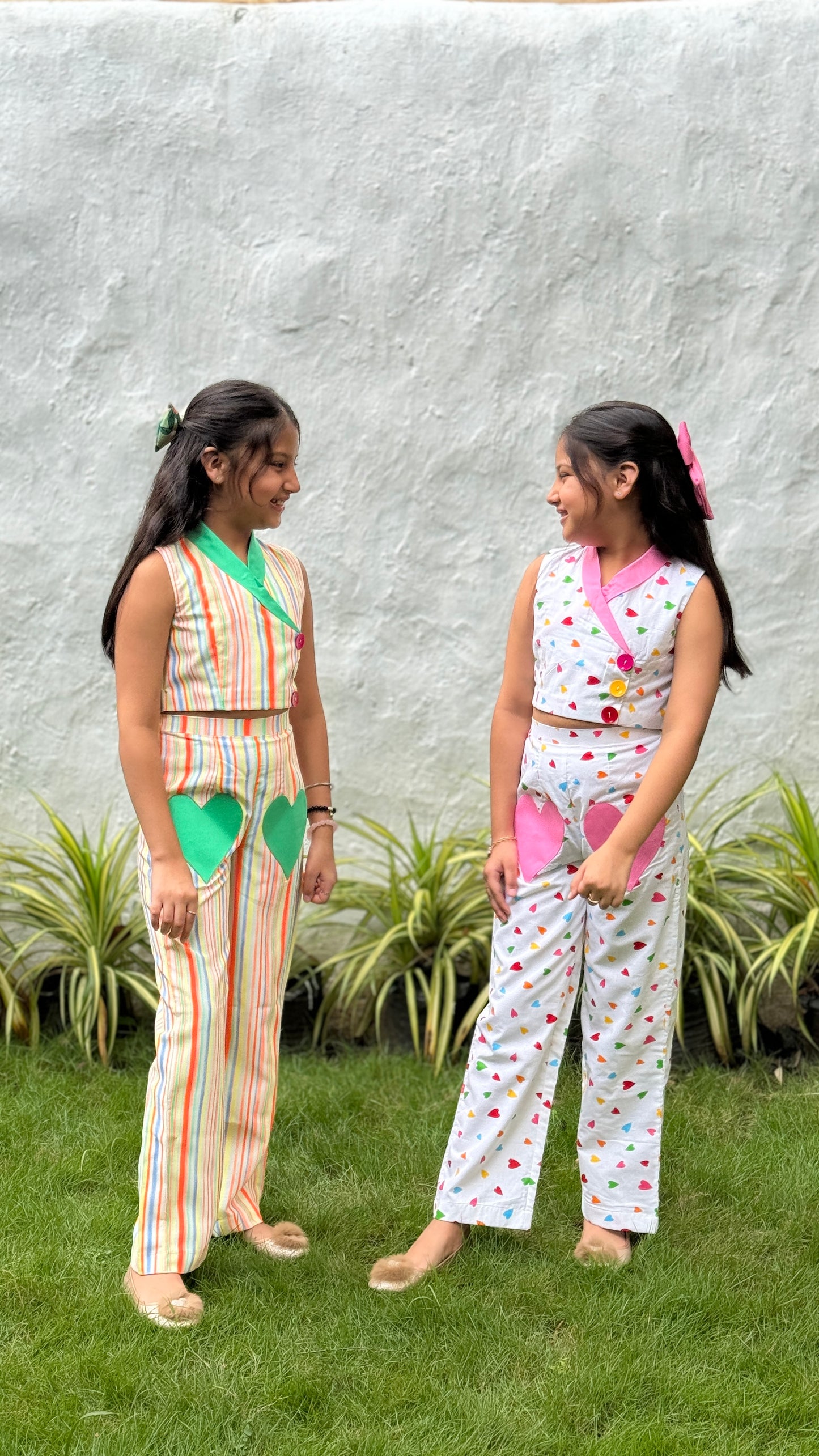 Neon Striped Waistcoat set