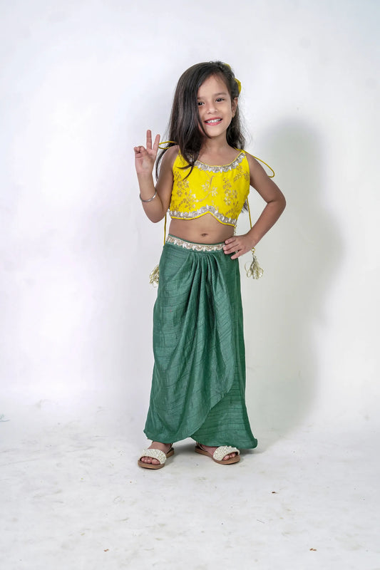 Banarasi top & skirt